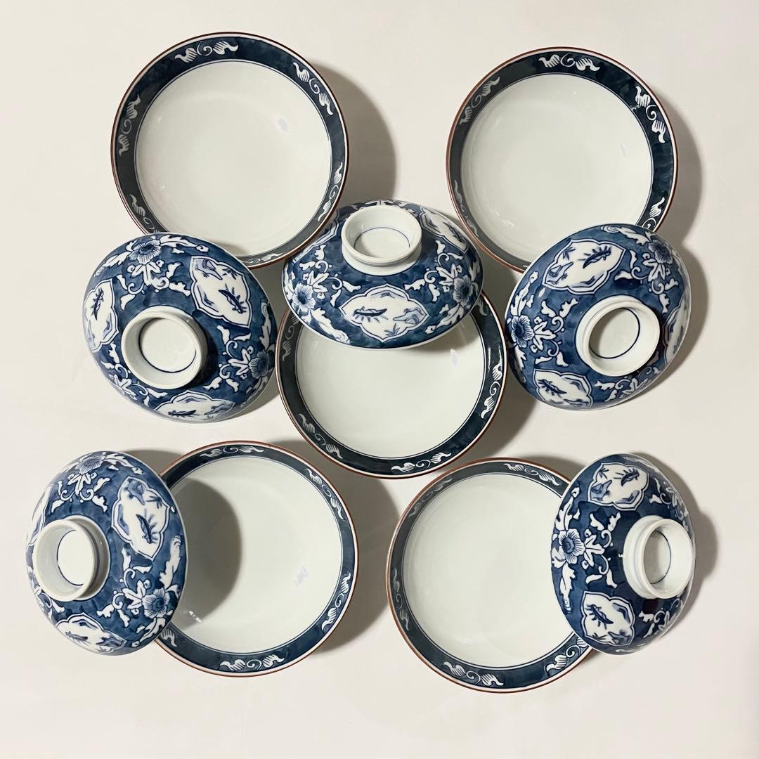 有田焼　蓋付き煮物椀　5客セット