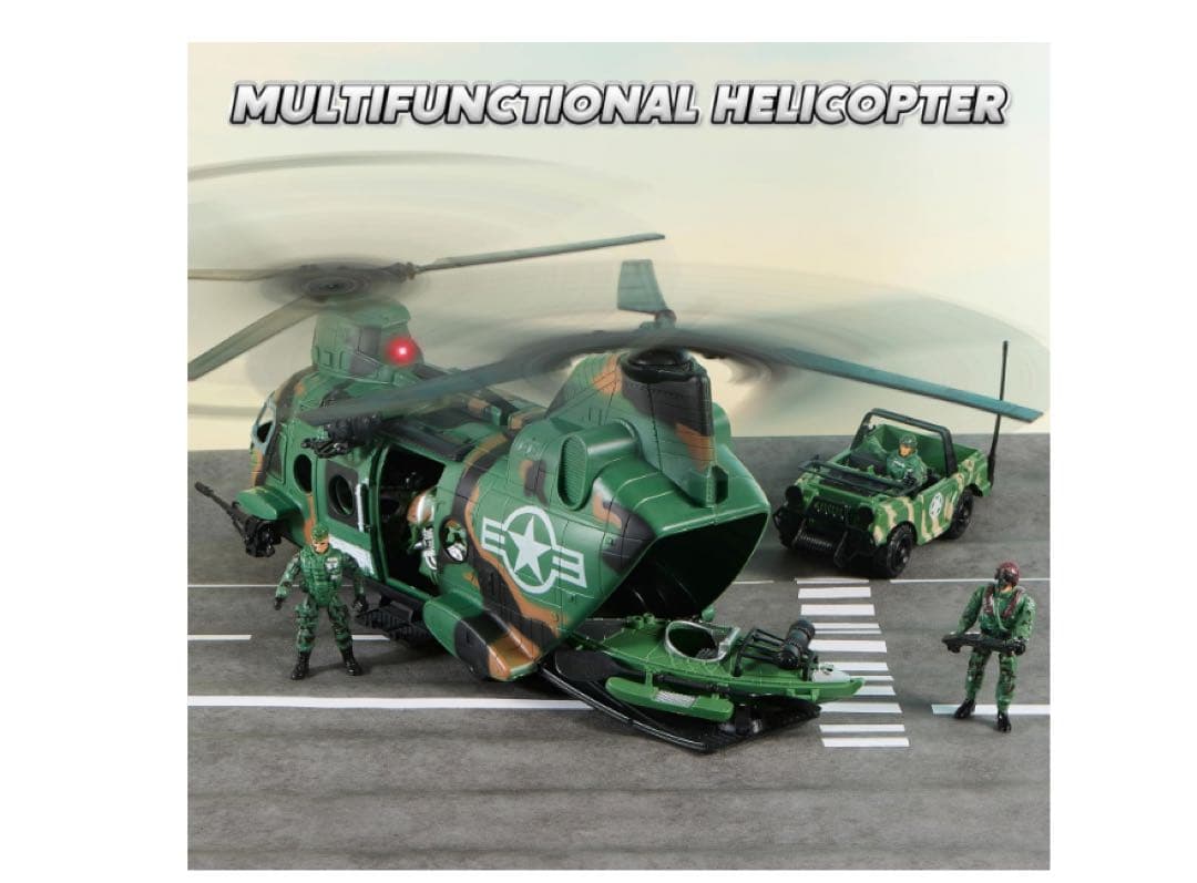 JOYIN ミリタリーヘリコプター 10点セット 軍隊 フィギュア付き