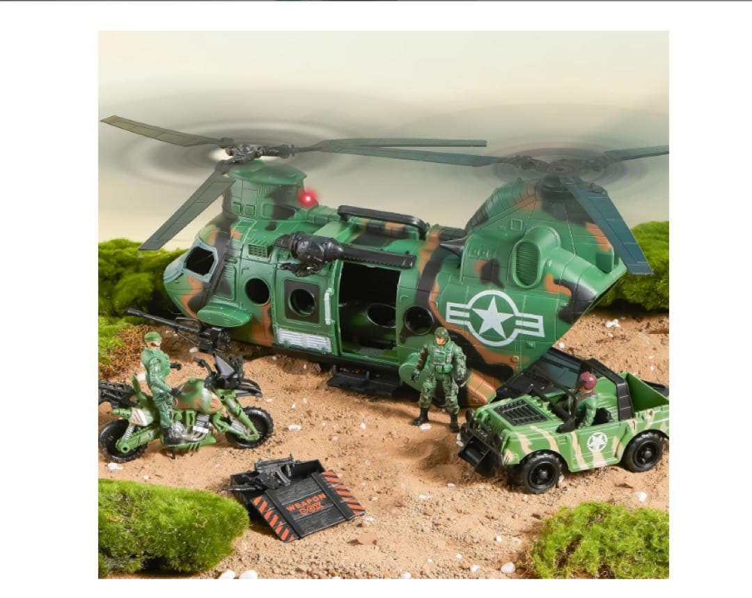 JOYIN ミリタリーヘリコプター 10点セット 軍隊 フィギュア付き