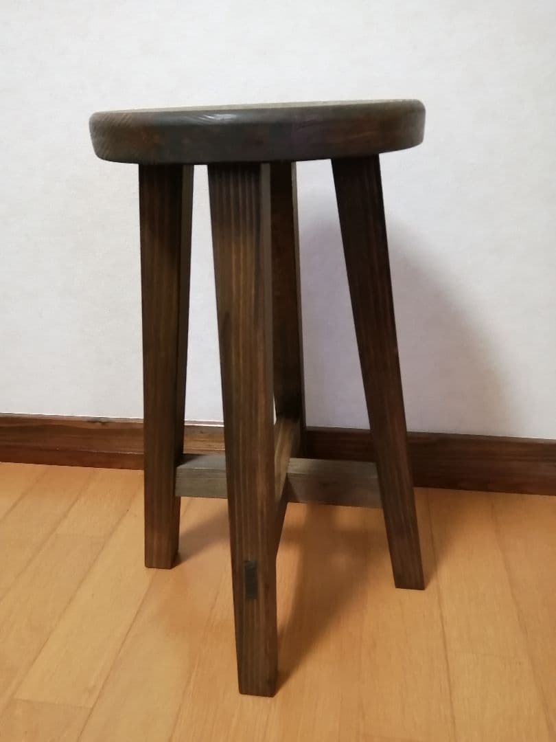 専用出品　木製スツール　４脚セット　高さ52cm　丸椅子　stool
