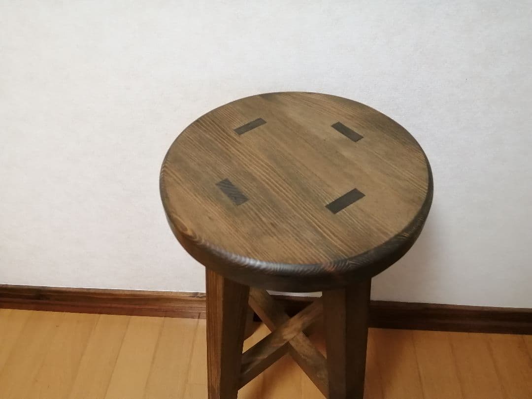 専用出品　木製スツール　４脚セット　高さ52cm　丸椅子　stool