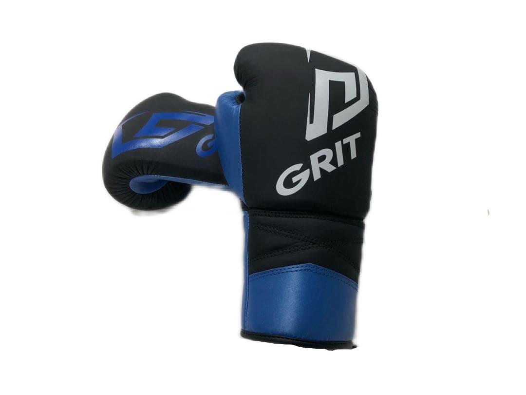 GRIT メタリック　ボクシンググローブ　ブルー　紐式　Nexus公式グローブ