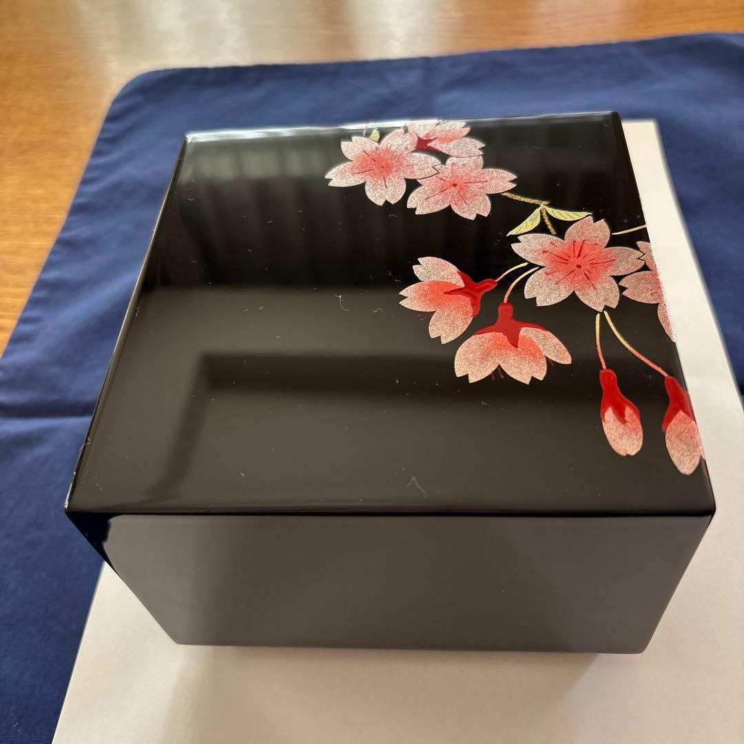 東京都伝統工芸士【大上博】作 江戸漆器 飾箱 花