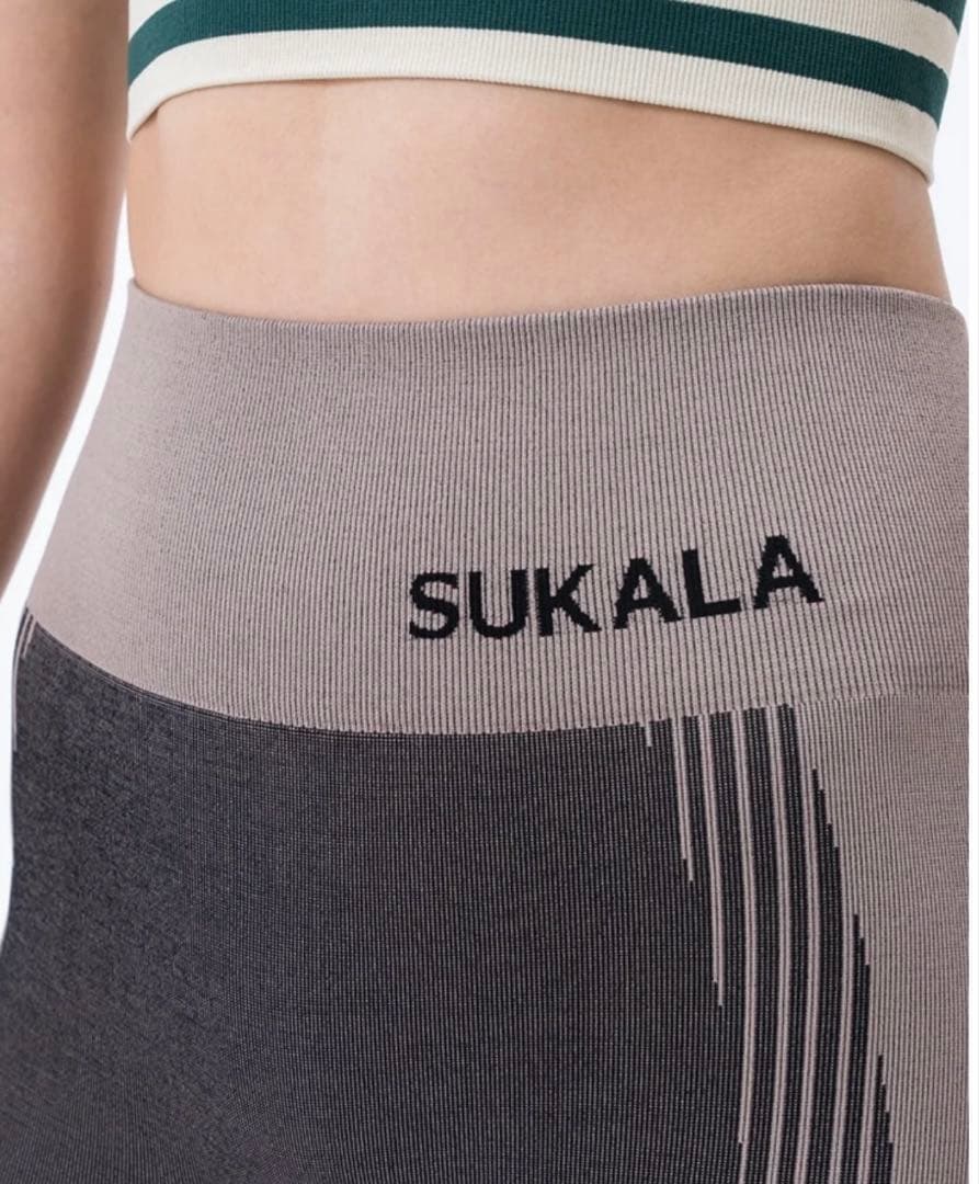 SUKALA シャドーストライプメランジレギンス / M 新品タグ付