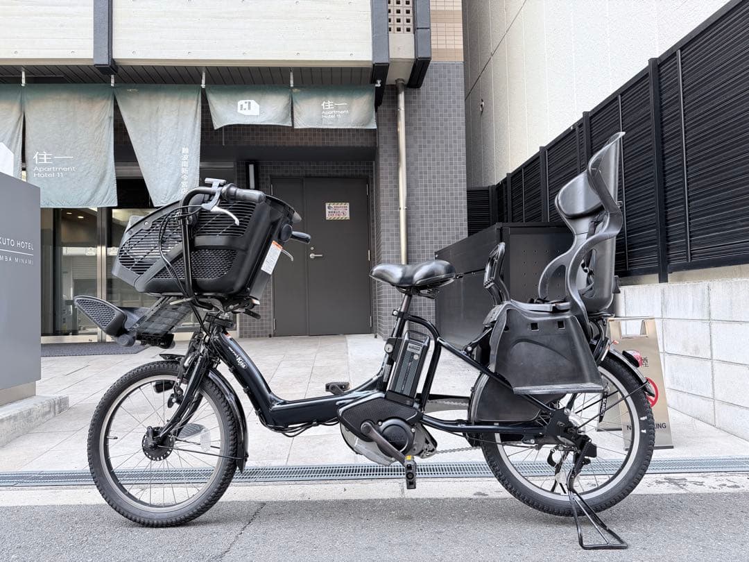 子供乗せ　Yamaha 電動アシスト自転車 チャイルドシート付き 黒