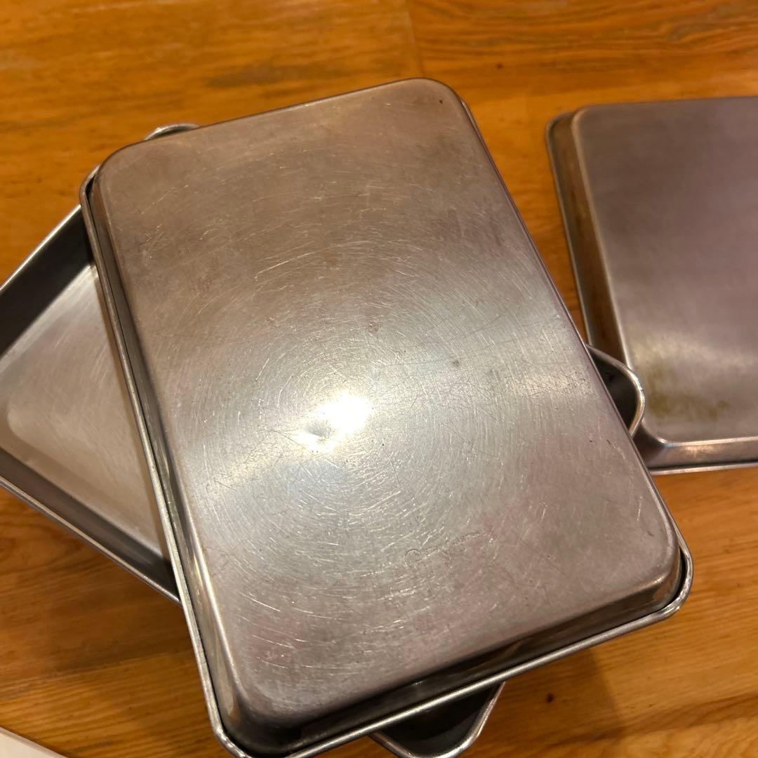 ステンレス調理器具　業務用 ステンレス 角バット 浅型 厨房用品 飲食店30枚