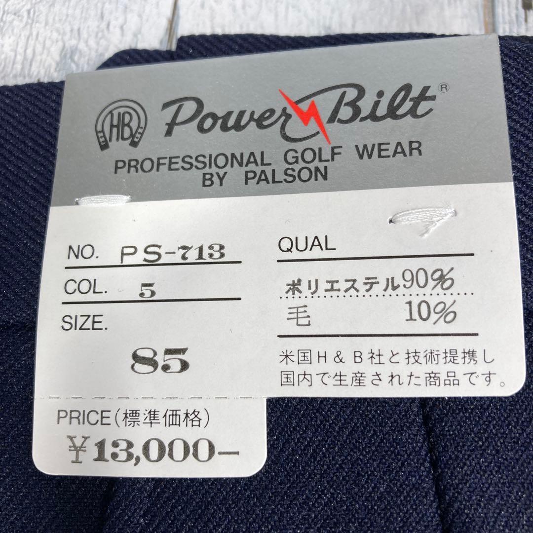 PowerBilt 新品ゴルフパンツ メンズ ウール混 ネイビー 新品 タグ付き