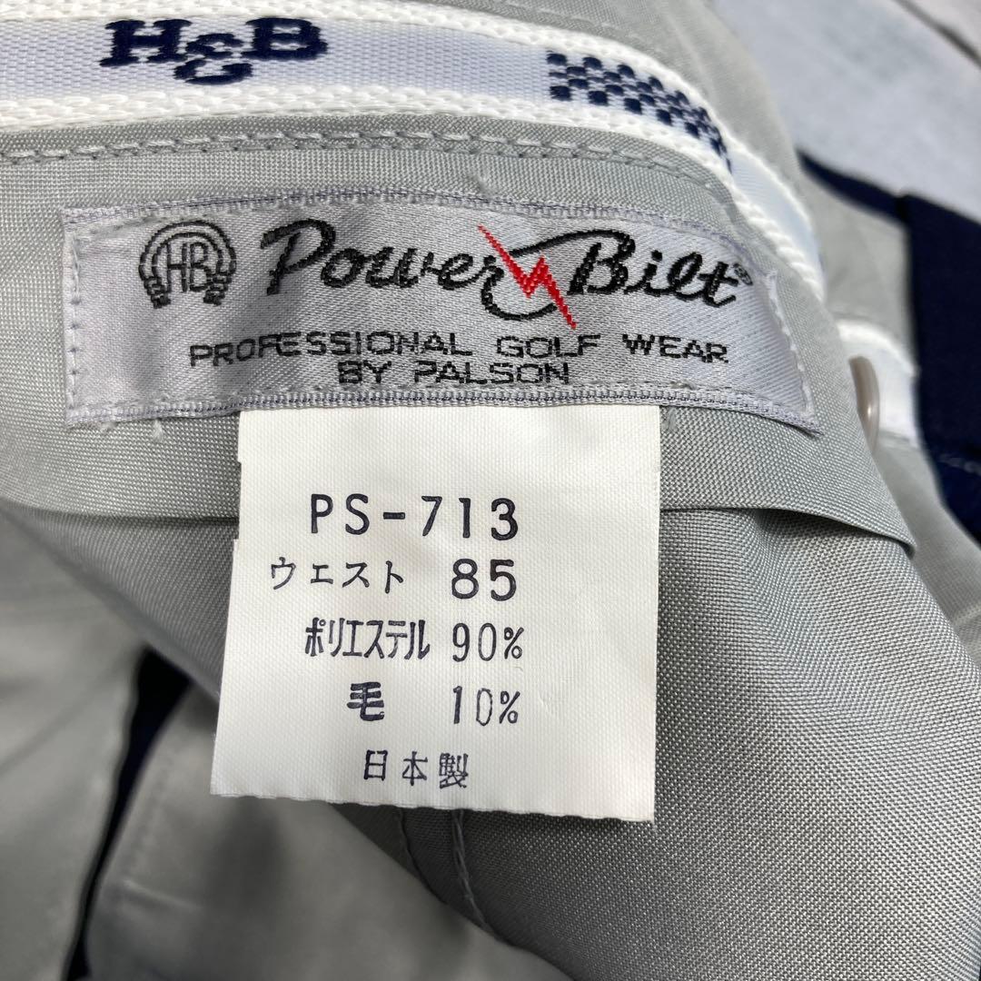 PowerBilt 新品ゴルフパンツ メンズ ウール混 ネイビー 新品 タグ付き