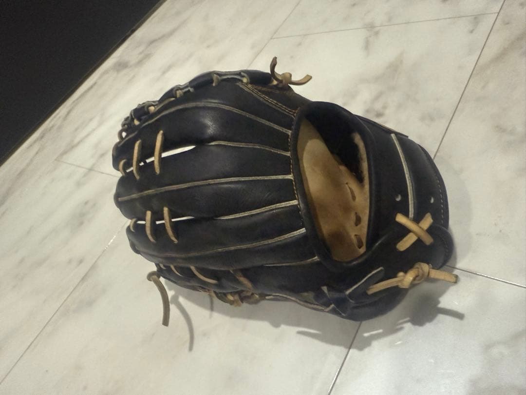ZETT ゼット　軟式グローブ 黒 ウィーブデザイン　源田モデル　内野手用