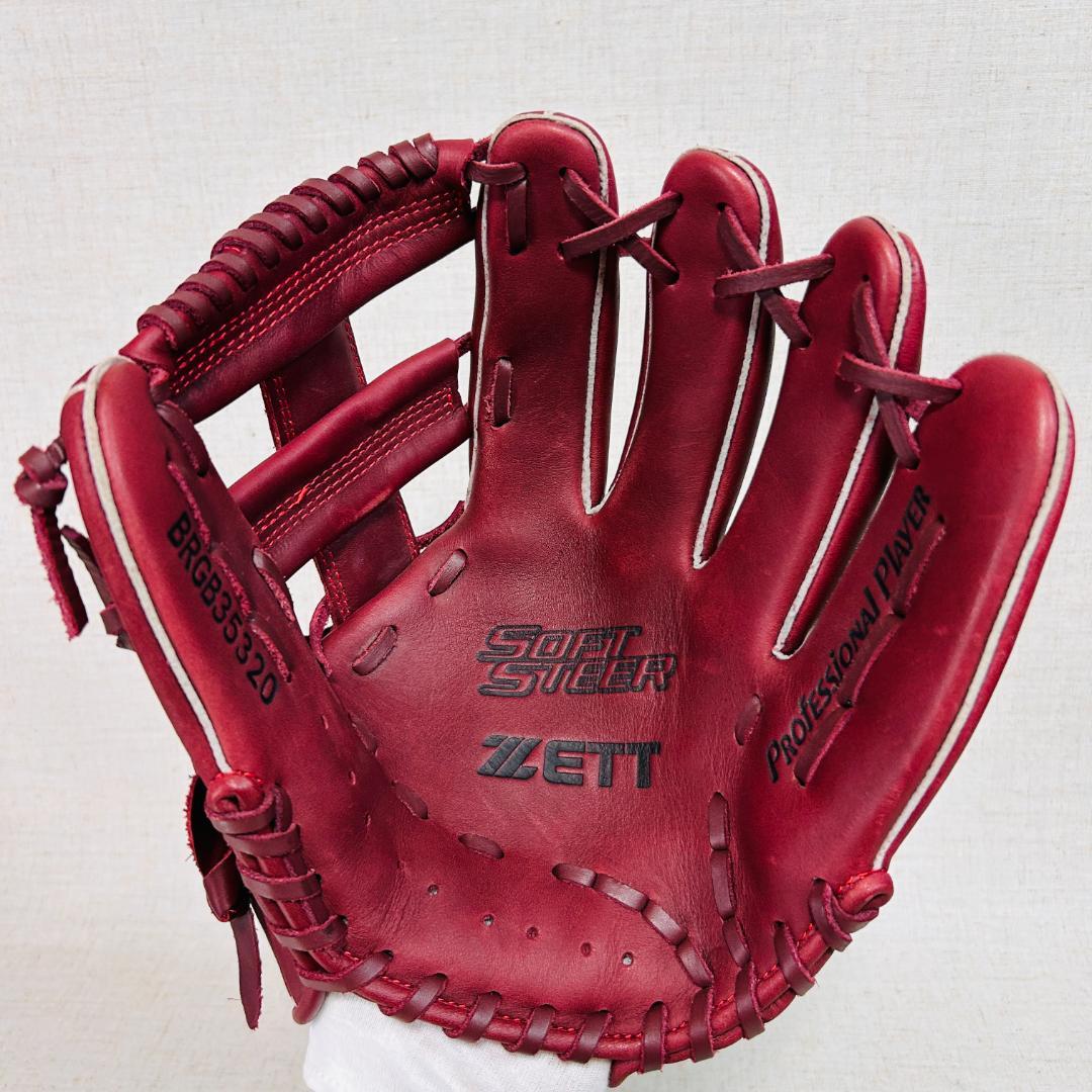 【美品】ZETT 軟式グラブ ソフトステア オールラウンド用 BRGB35430