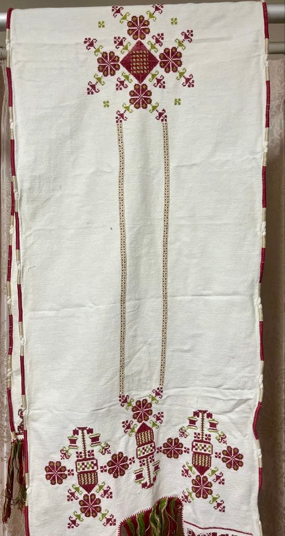 Vintage テーブルセンター 手刺繍