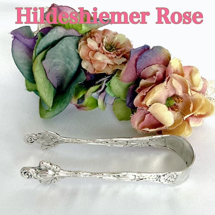ドイツ製 ヒルデスハイムローズ 薔薇のシュガートング 銀800製 美品