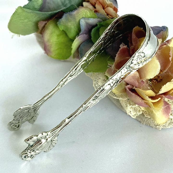 ドイツ製 ヒルデスハイムローズ 薔薇のシュガートング 銀800製 美品