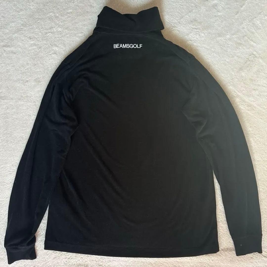 BEAMS GOLF プレミアム ウォーム タートルネック シャツ ブラック L