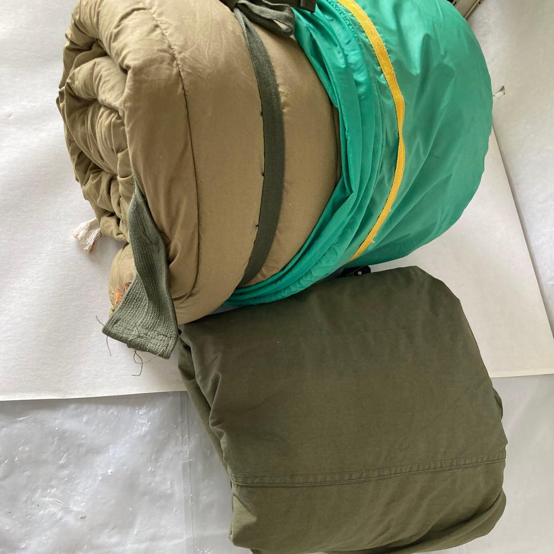 品*駅様 ★寝袋 本体＋カバーセット ヴィンテージ シュラフ 羽毛 米軍