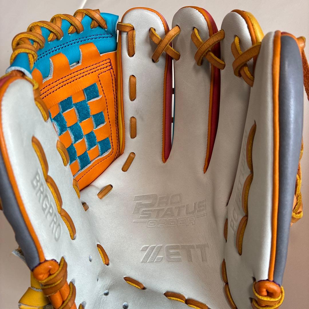 ZETT プロステイタス　オーダーグラブ　マルチカラー　内野手用
