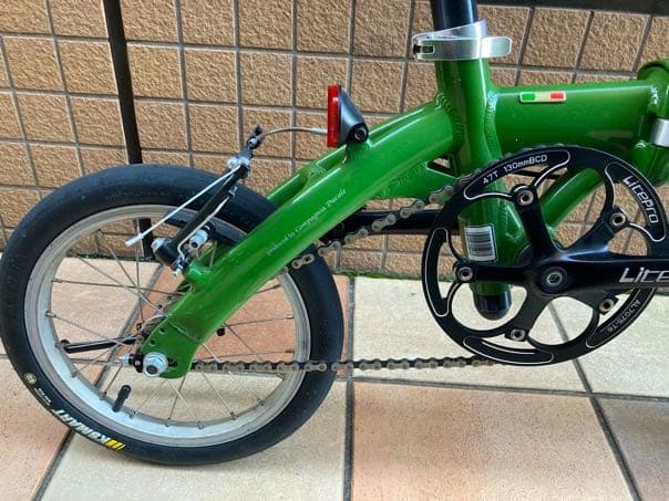 ★FIAT AL-FDB140 折りたたみ 自転車 緑 グリーン★ミニベロ