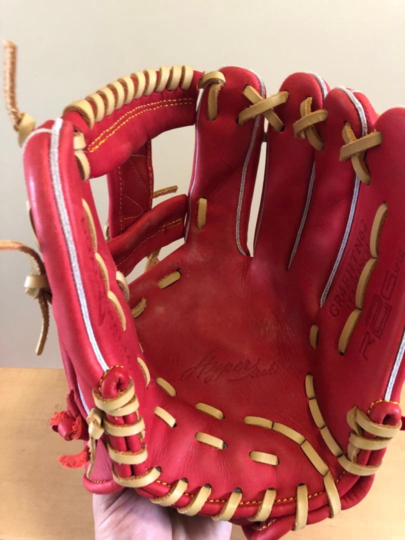 Rawlings 軟式グローブ レッド 内野手用グローブ