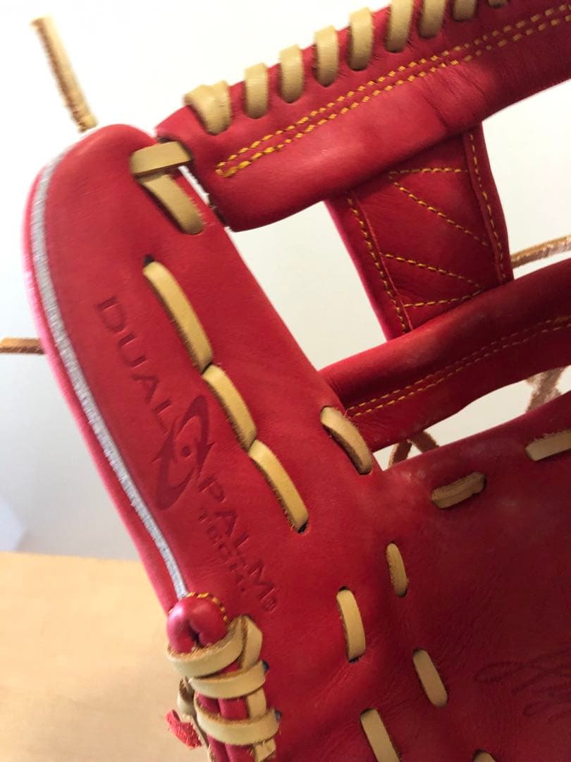 Rawlings 軟式グローブ レッド 内野手用グローブ