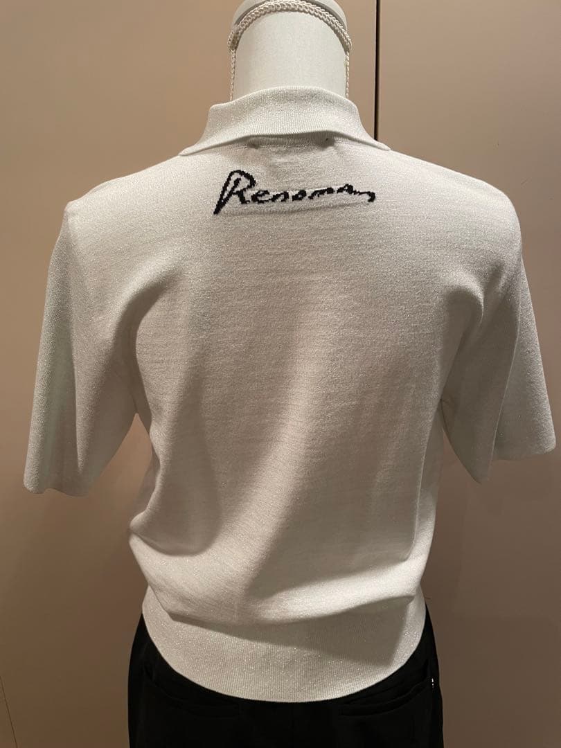 【タグ付き新品】Renoma シルバーラメニット　ポロシャツ 半袖　ゴルフ