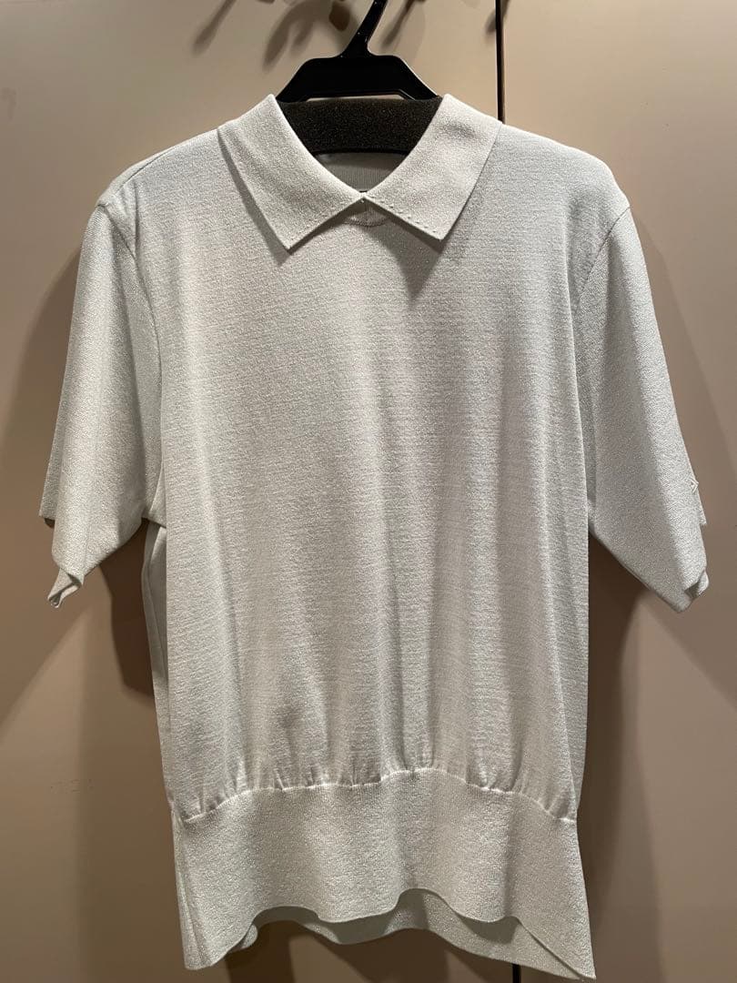 【タグ付き新品】Renoma シルバーラメニット　ポロシャツ 半袖　ゴルフ