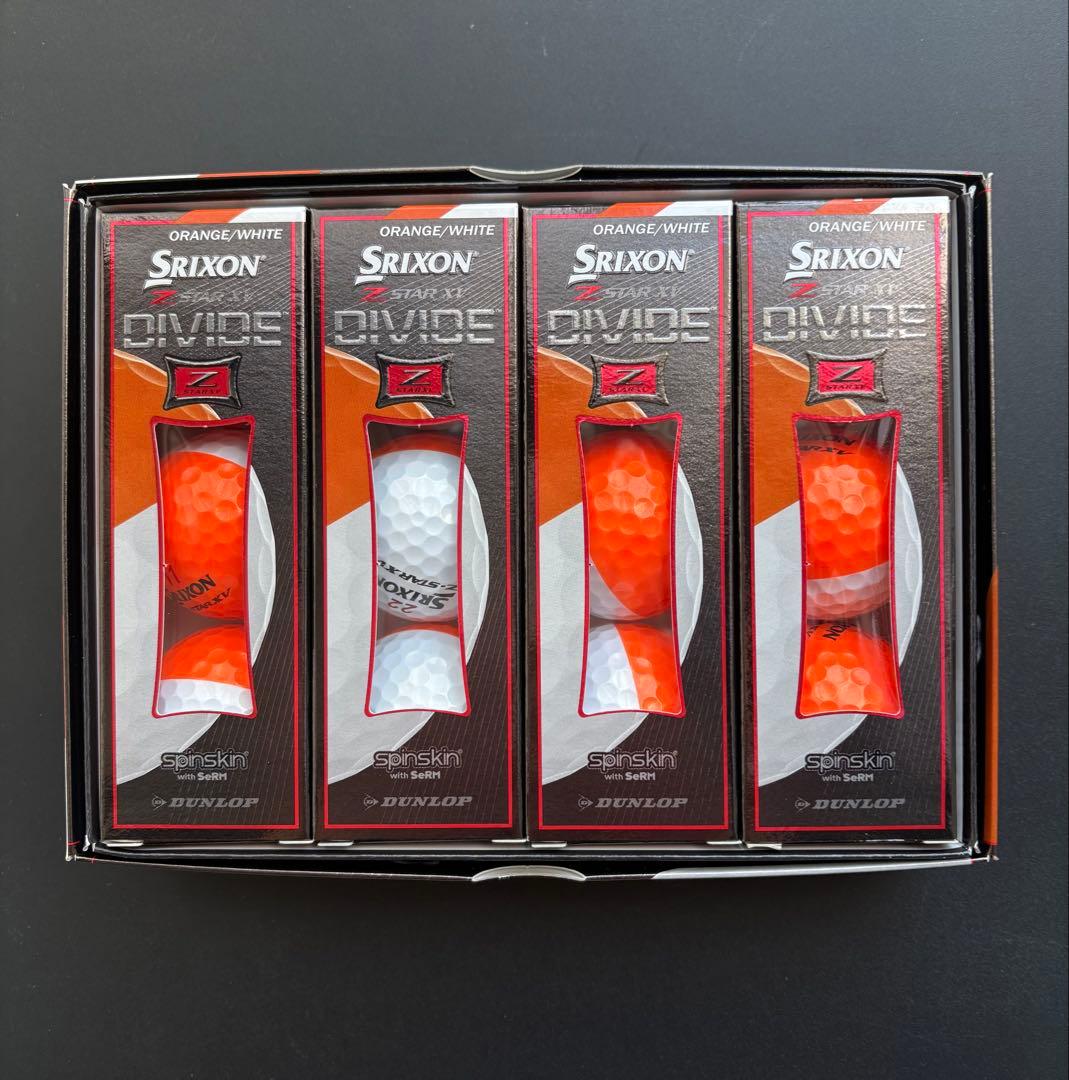 Srixon Z-STAR XV DIVIDE オレンジ・ホワイト 4個入り