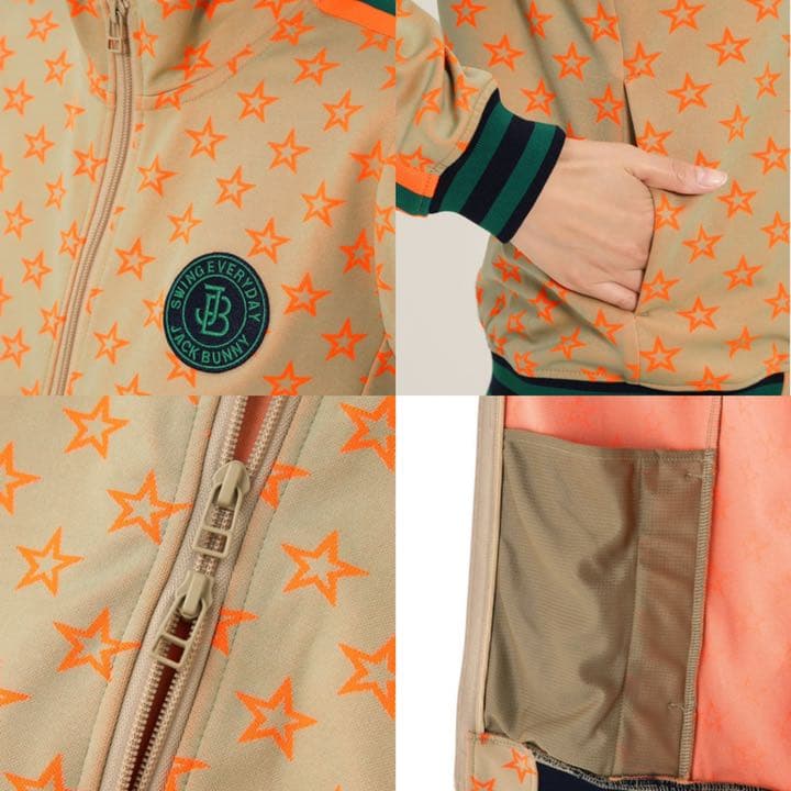Jack bunny!! 星柄 ジャガード ブルゾン フルジップジャケット