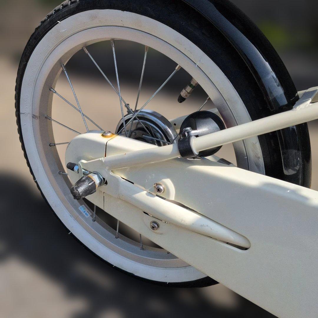 サイクルベースあさひ　子供用自転車　16インチ　カゴ付き　白　キッズ　自転車