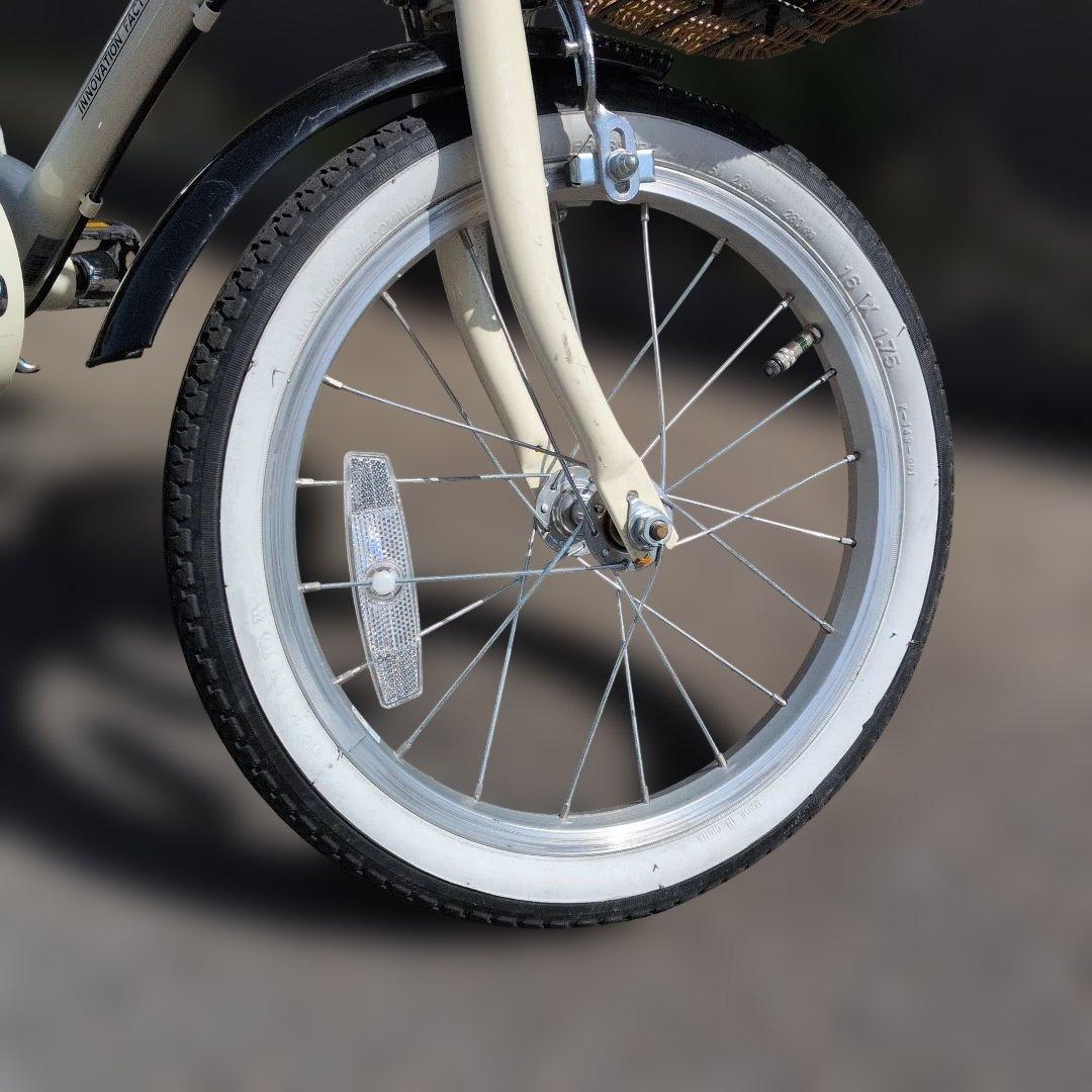 サイクルベースあさひ　子供用自転車　16インチ　カゴ付き　白　キッズ　自転車