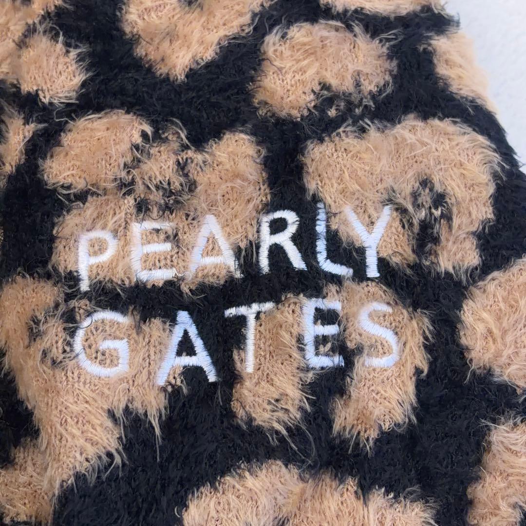 【PEARLY GATES】ゴルフ シャギーニット レオパード柄 ロゴ刺繍 0