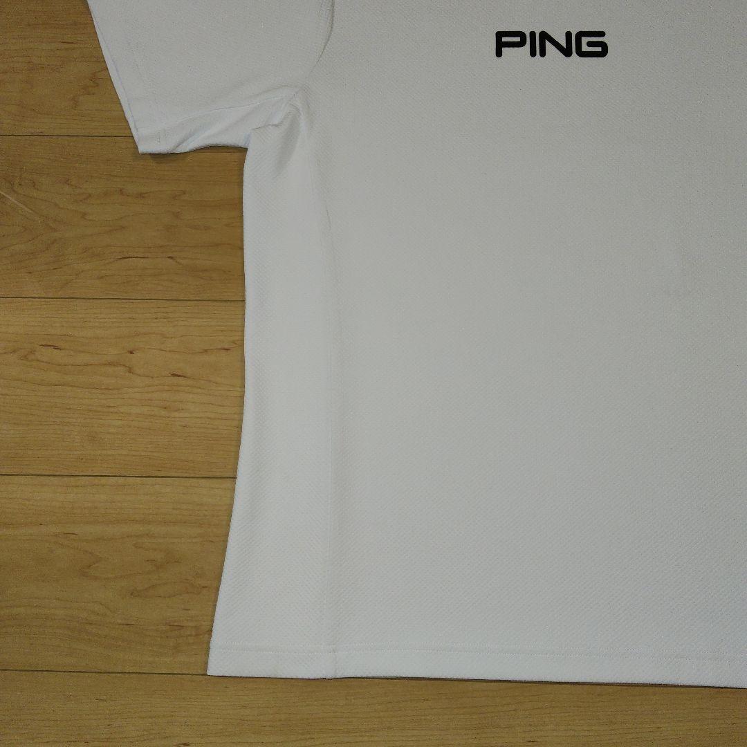 LLサイズ【PING】ピン 半袖シャツ モックネック ストレッチメッシュ吸汗速乾