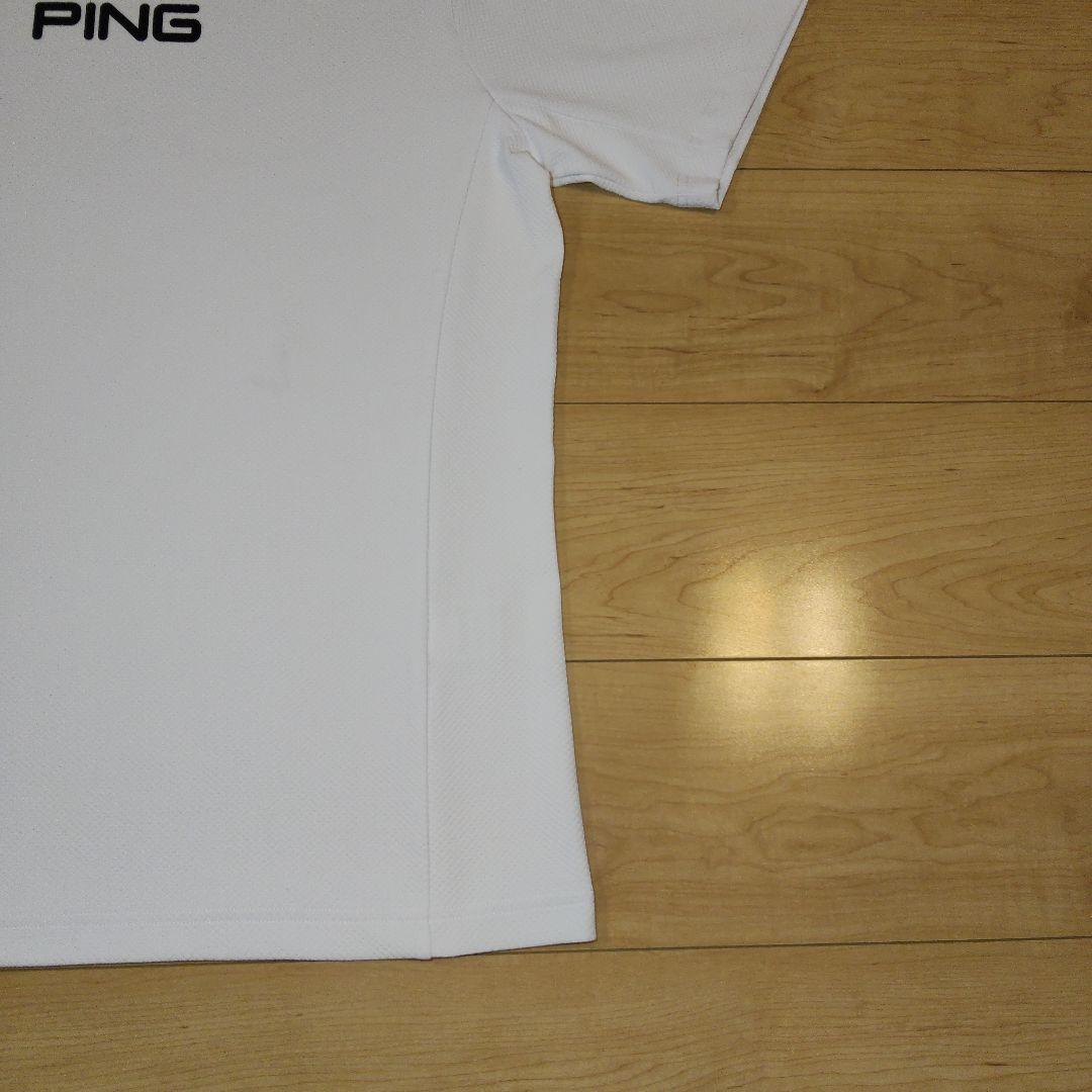 LLサイズ【PING】ピン 半袖シャツ モックネック ストレッチメッシュ吸汗速乾