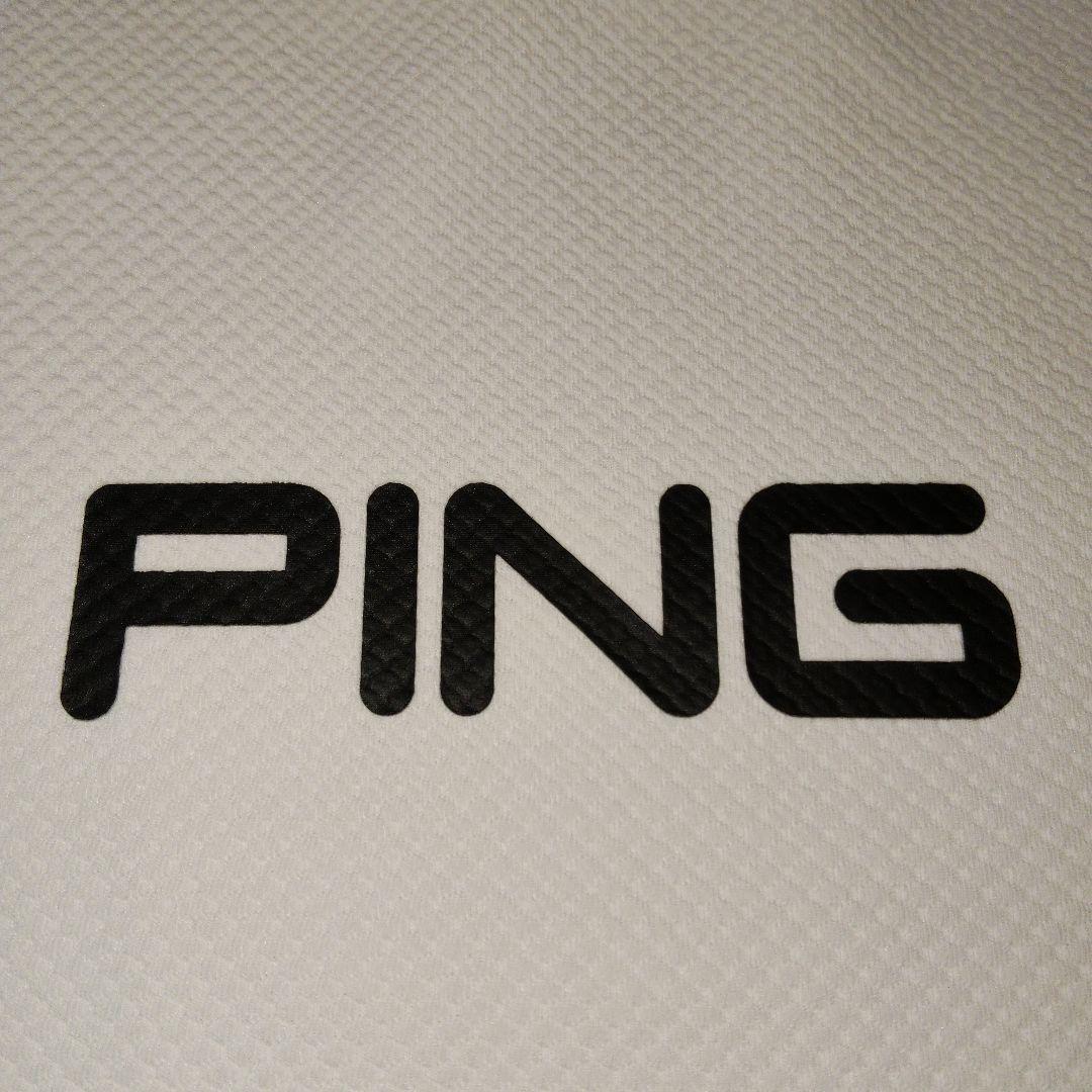 LLサイズ【PING】ピン 半袖シャツ モックネック ストレッチメッシュ吸汗速乾