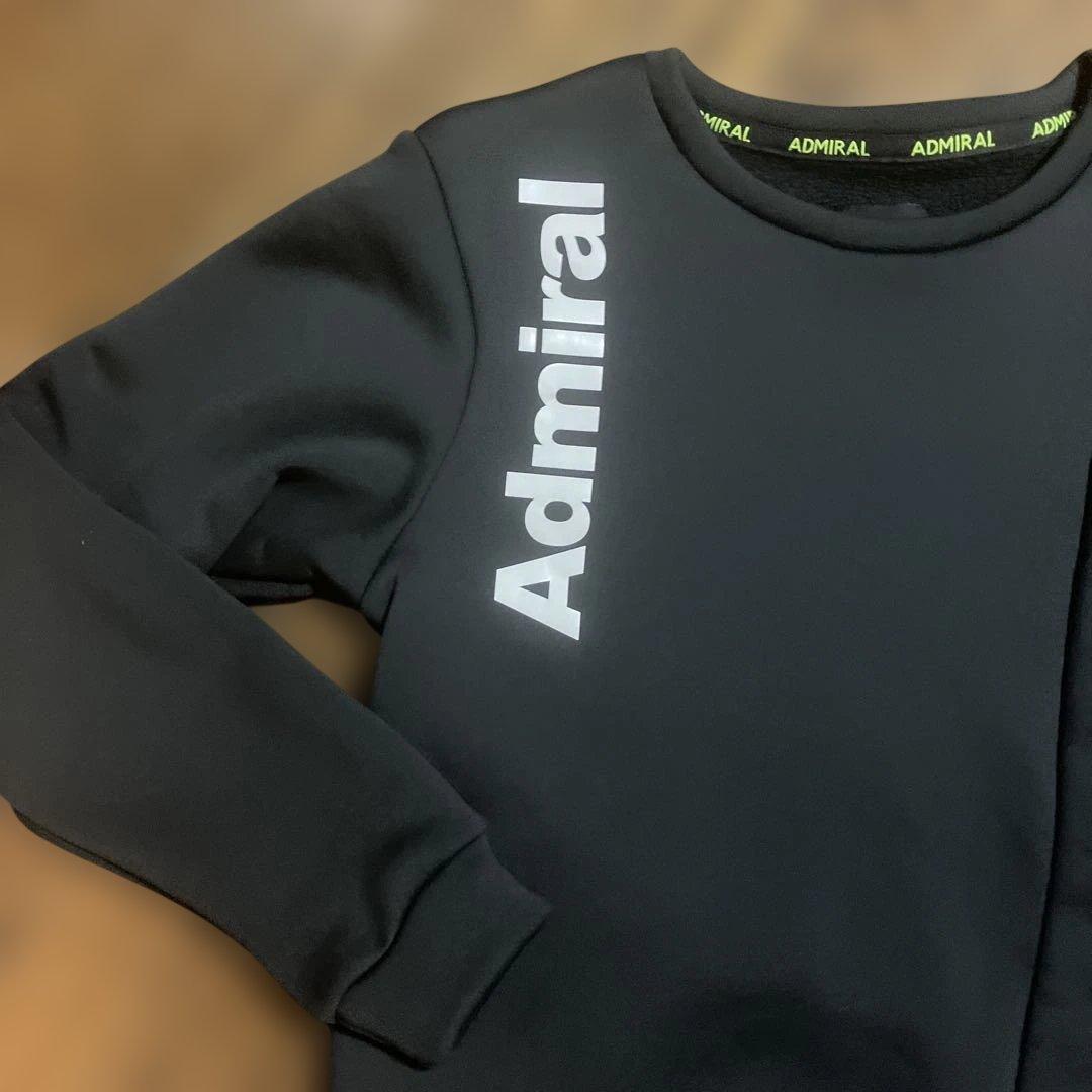 Admiral ブラック 裏起毛Tシャツ サイドスリット