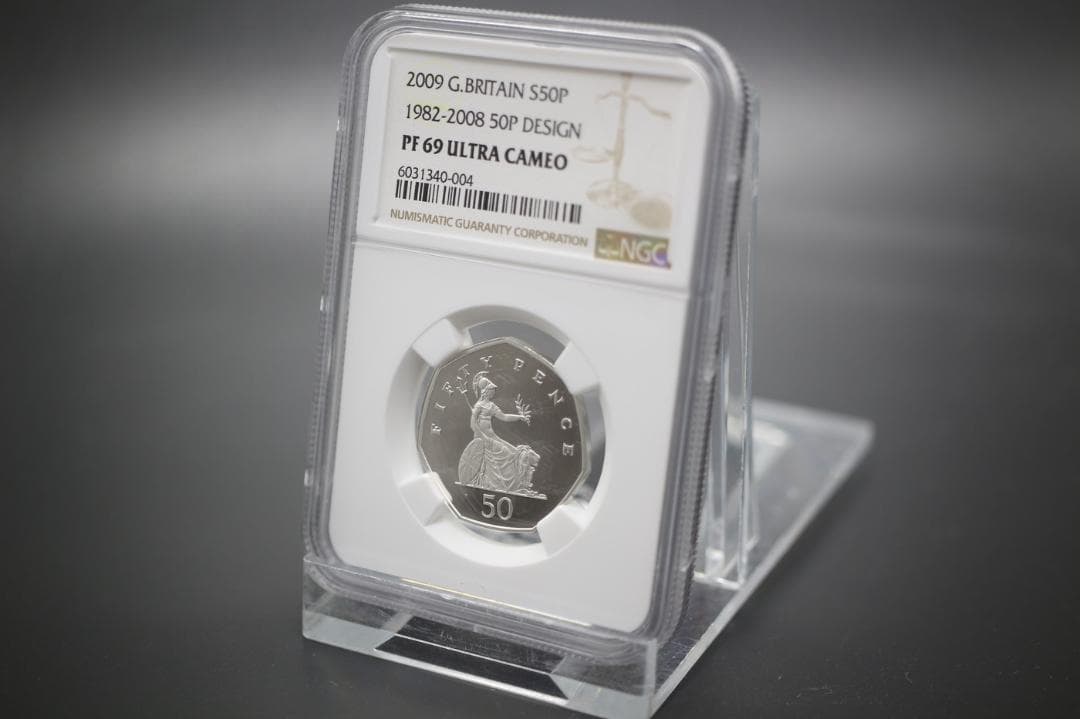 同鑑定 世界14枚 発行枚数2500枚 2009年 イギリス 40周年 銀貨純銀