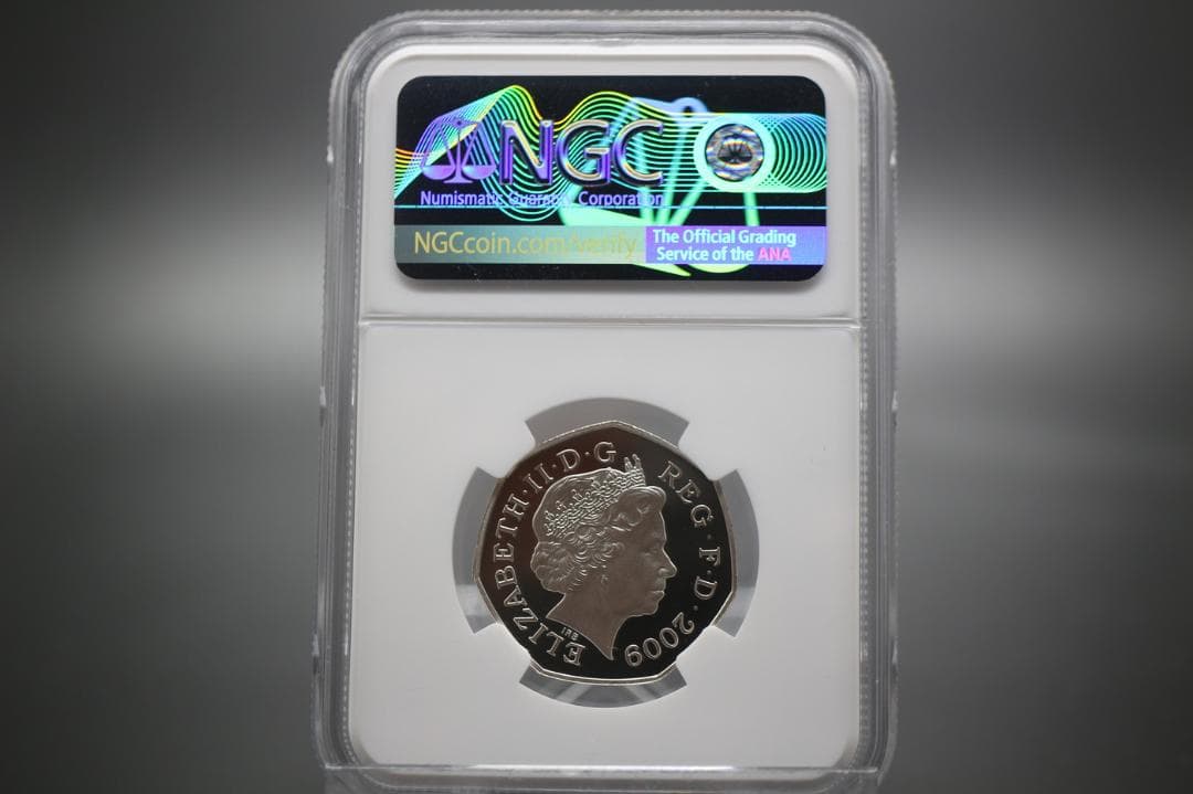 同鑑定 世界14枚 発行枚数2500枚 2009年 イギリス 40周年 銀貨純銀