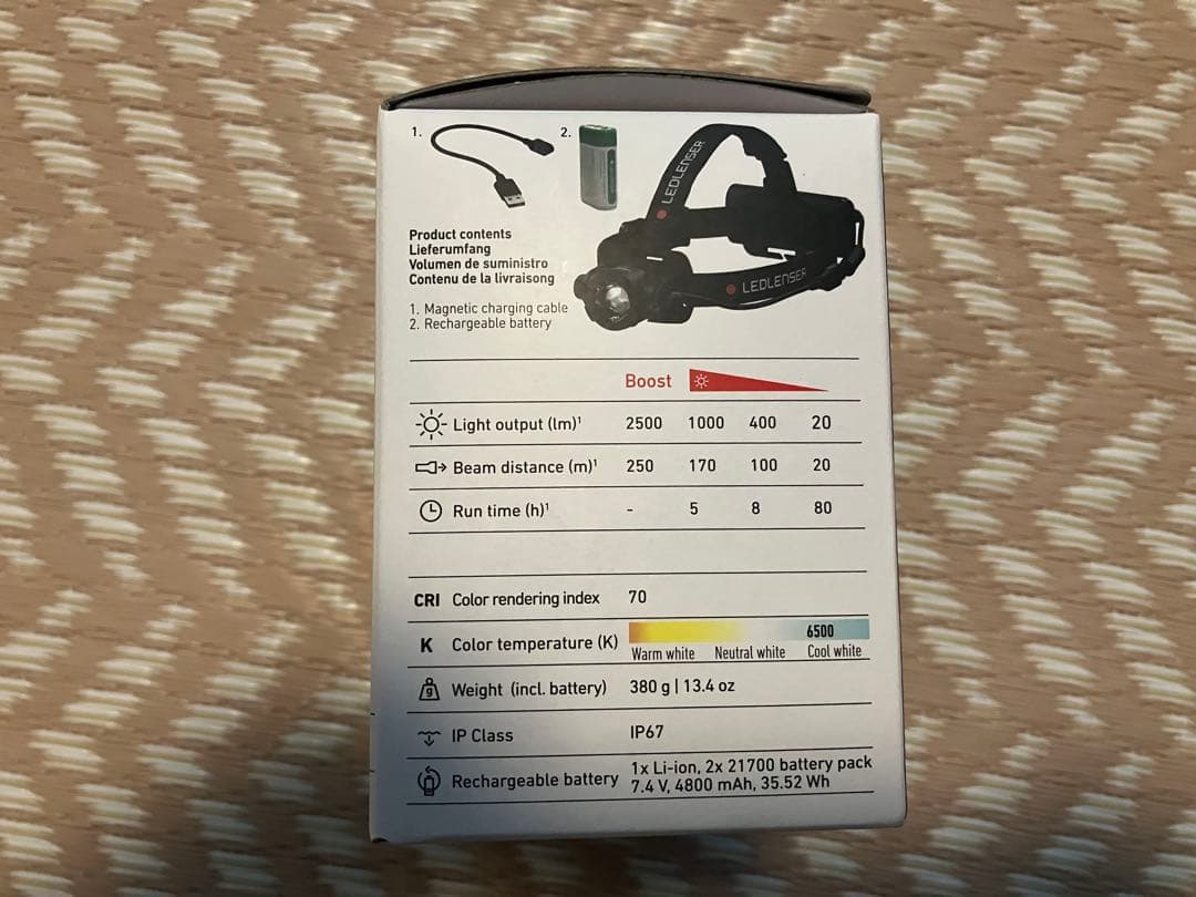 【新品未使用】LEDLENSER レッドランザー H15RCORE ヘッドライト