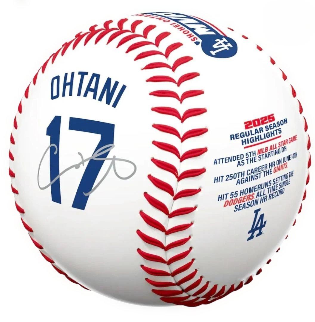 大谷翔平 2025 MLB NL MVP記念ボール サイン入り➁