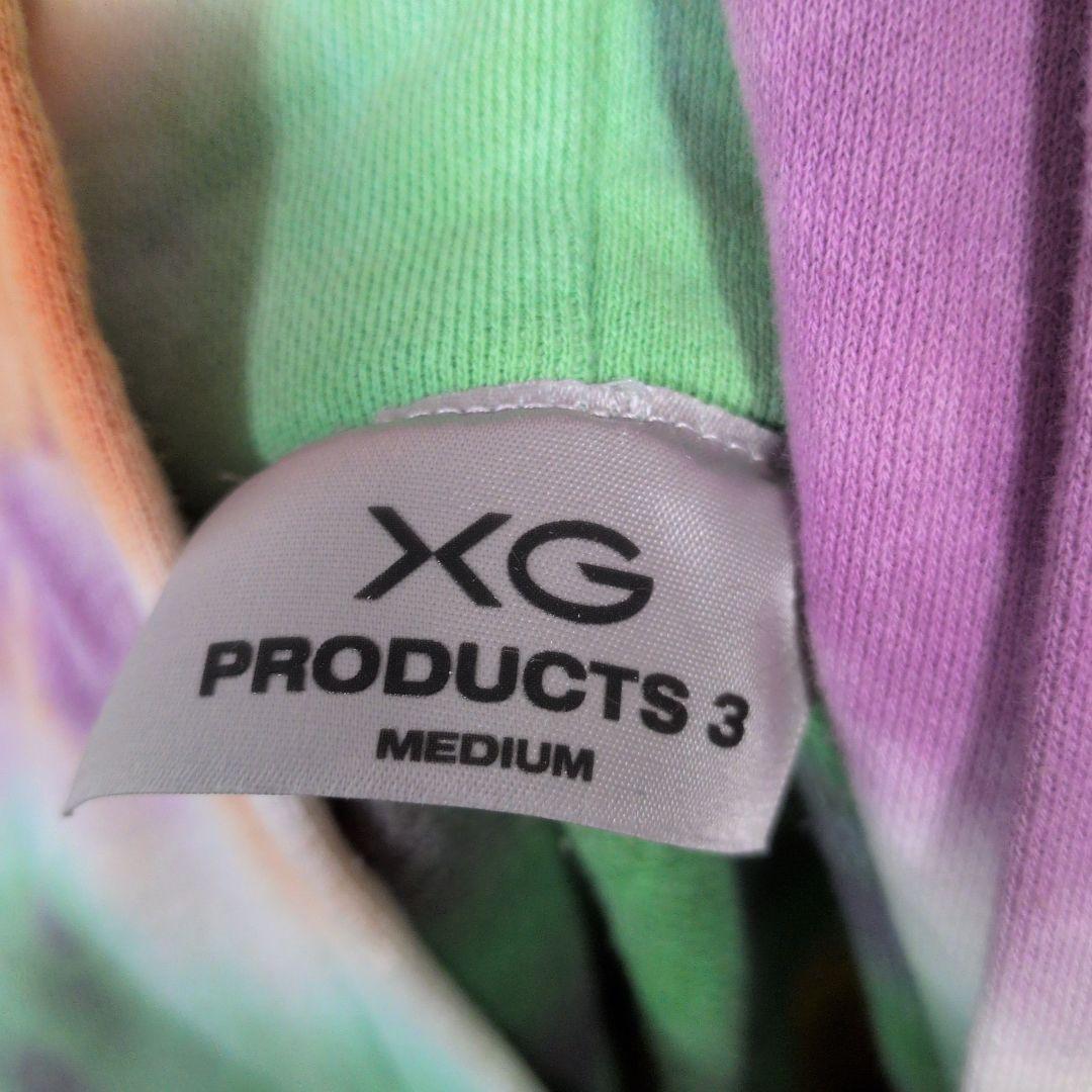 XG　クロップドフーディー　ショート丈パーカー　ツアーグッズ　タイダイ柄
