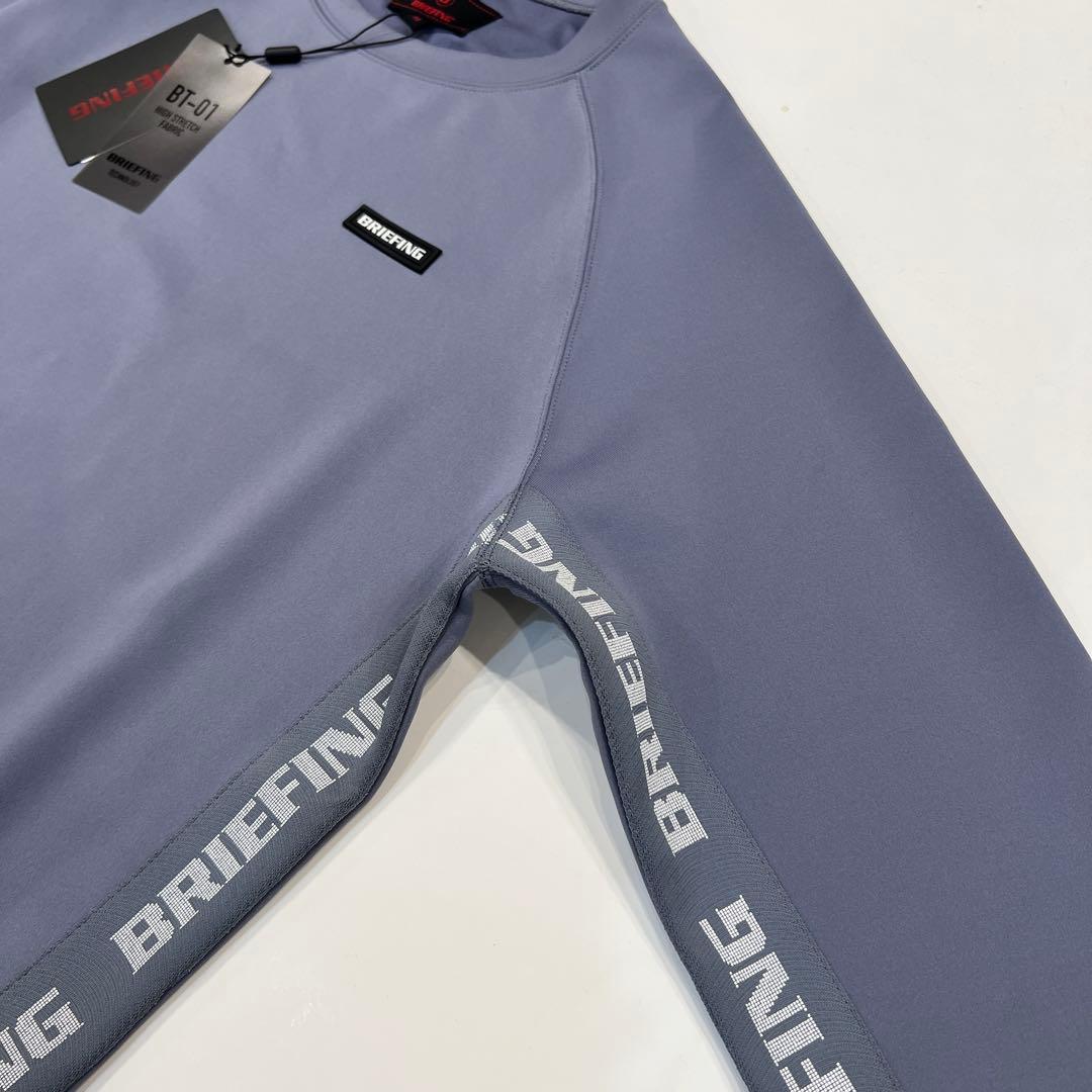新品　BRIEFING SIDE LOGO LINE CREW NECK M