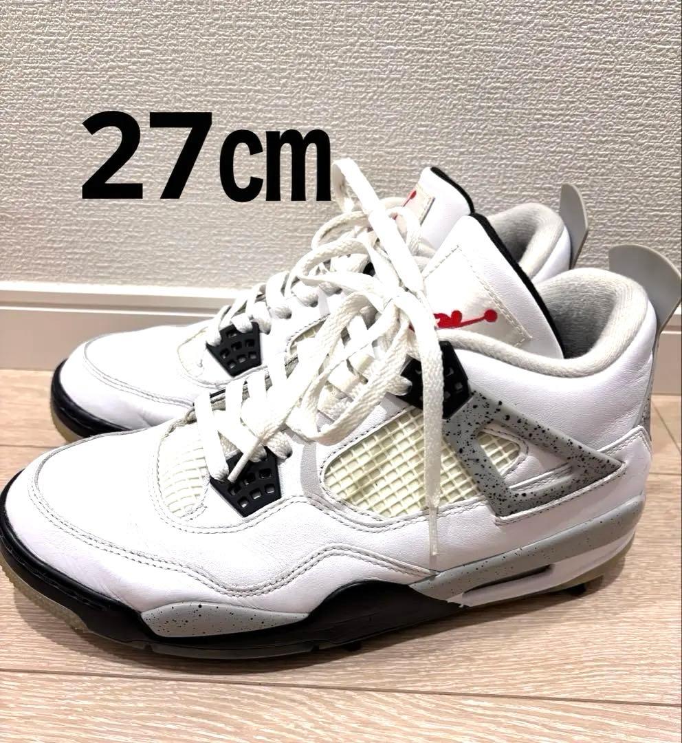 【希少】Air Jordan 4 ゴルフシューズ　ホワイトセメント
