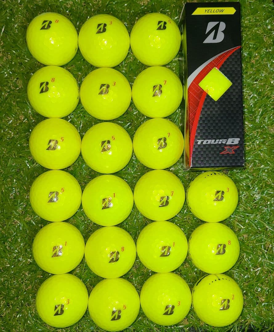 BRIDGESTONE　TOUR BX 黄　24球【3球新品】ロストボール
