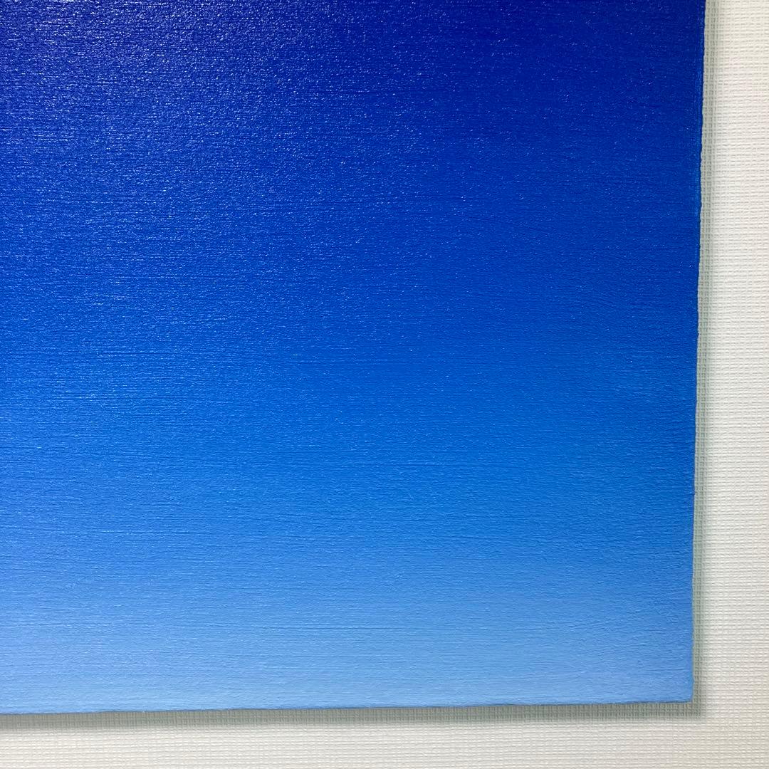 絵画　油絵　原画　青い記憶　青　グラデーション　抽象画　Ｆ8サイズ　Ｓ.Ｉ