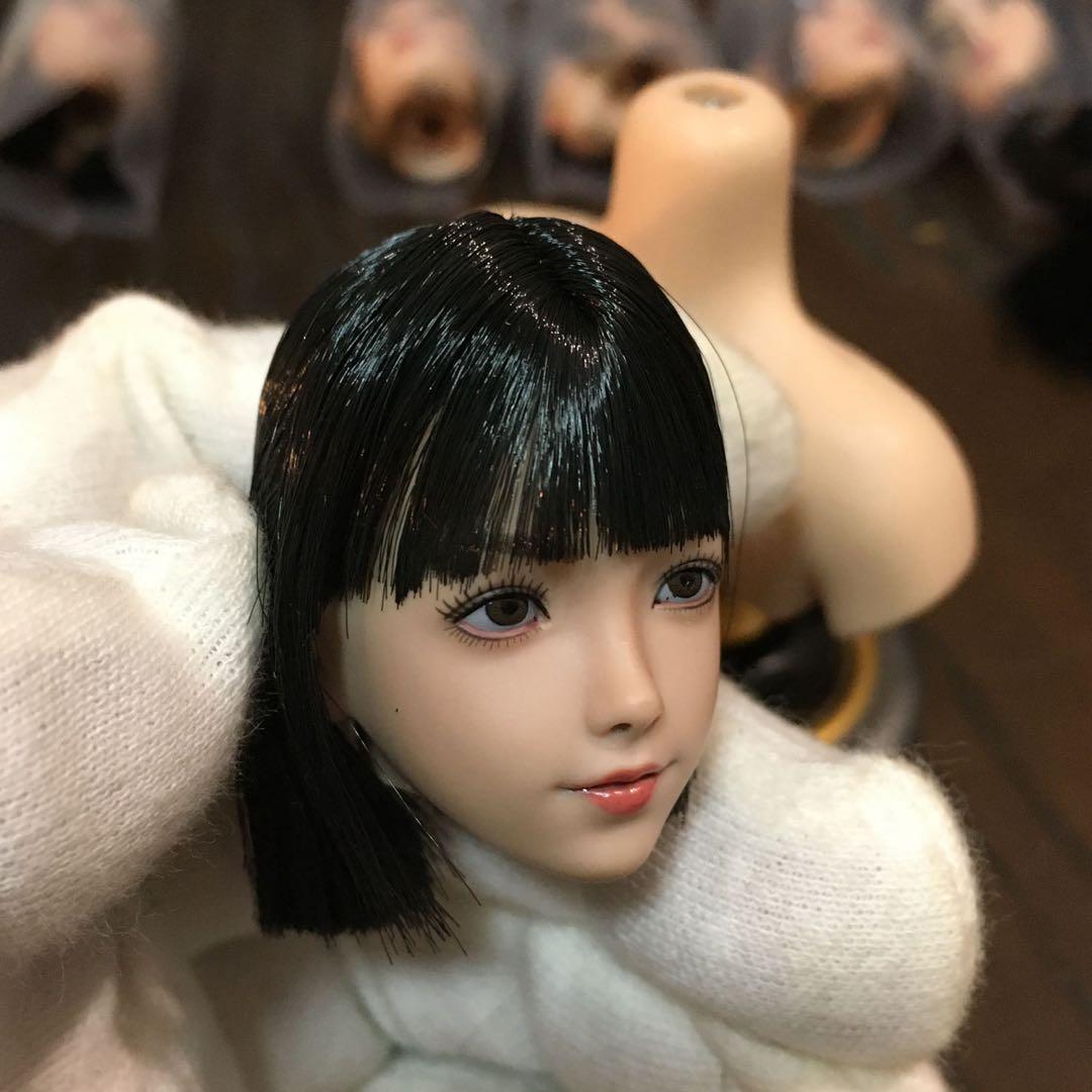 B34 1/6 フィギュア ヘッド　女性ヘッド　植毛 希少品 12インチドール