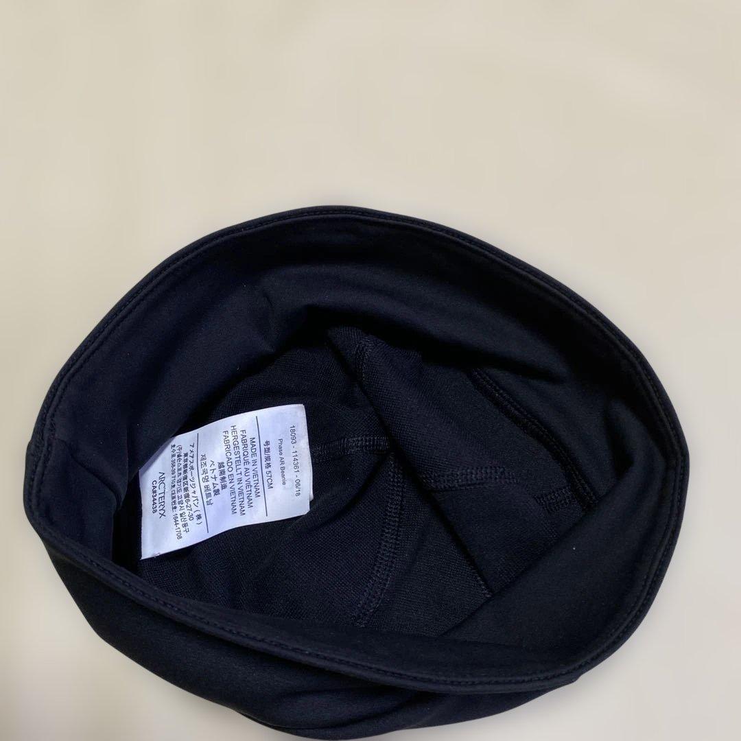 ARCTERYX アークテリクス フェイズARビーニー ブラック　58cm