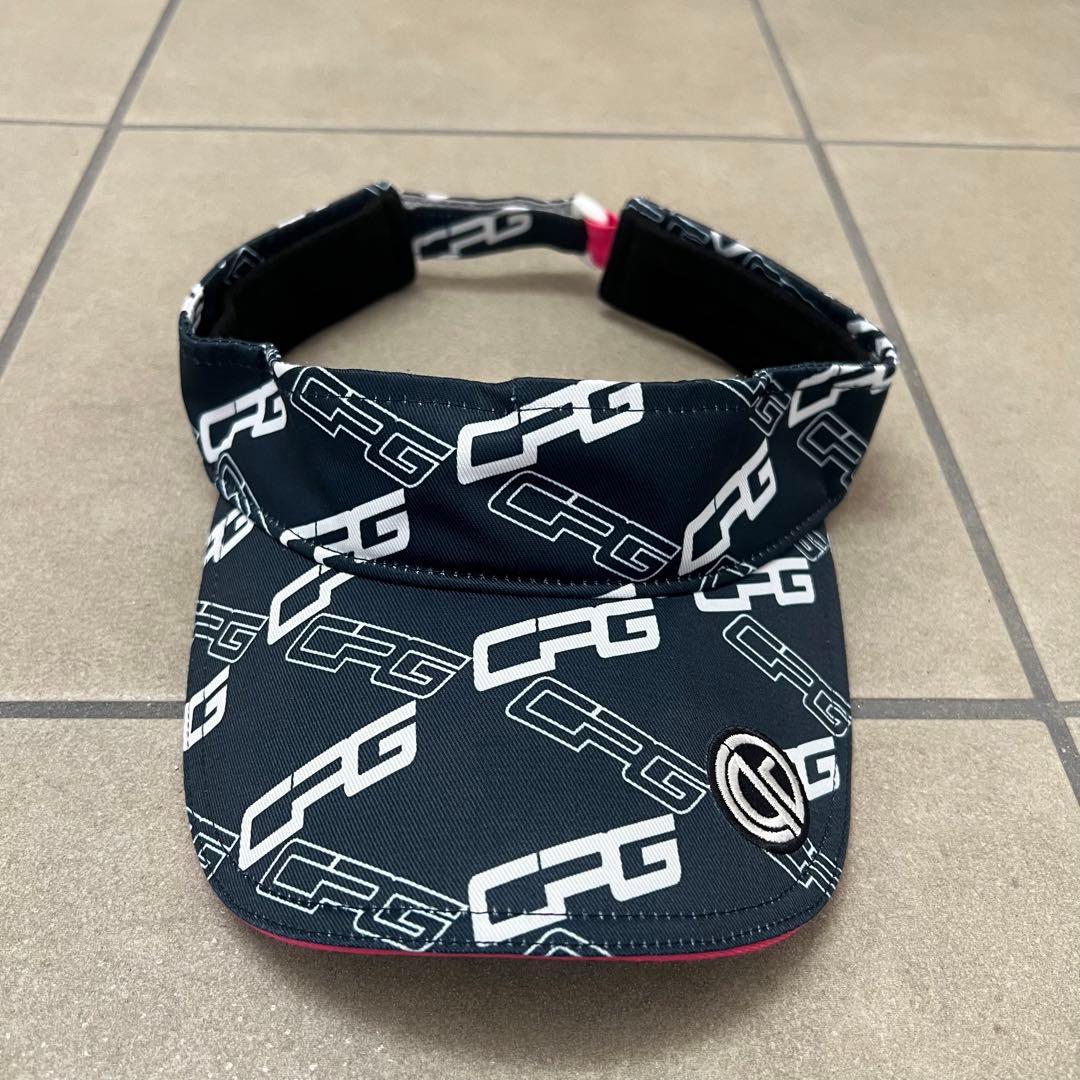 CPG GOLF シーピージー ゴルフ　サンバイザー　総柄　キャップ　ロゴ
