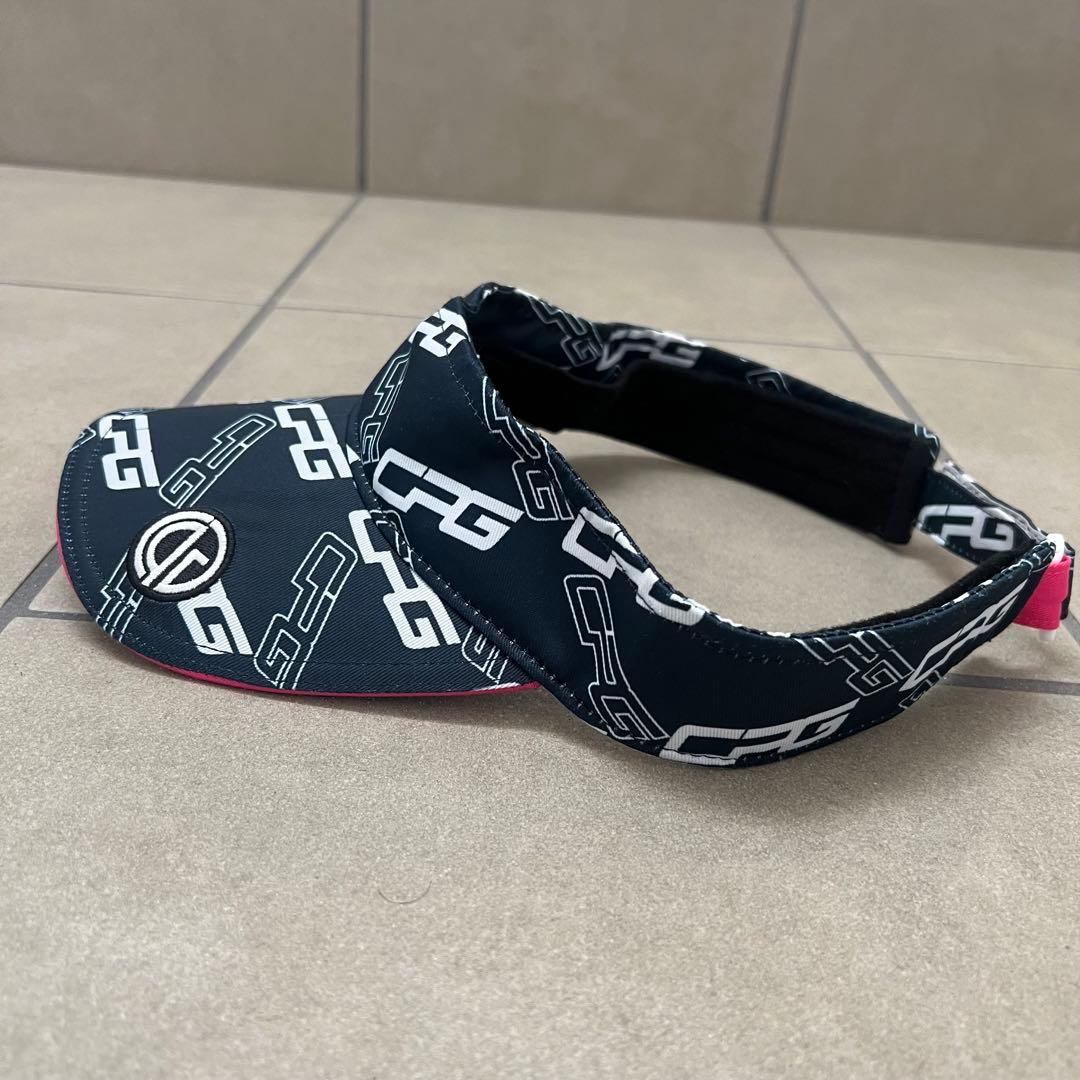 CPG GOLF シーピージー ゴルフ　サンバイザー　総柄　キャップ　ロゴ