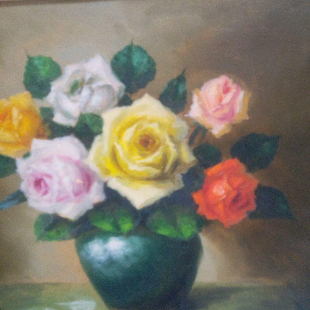 薔薇の油絵