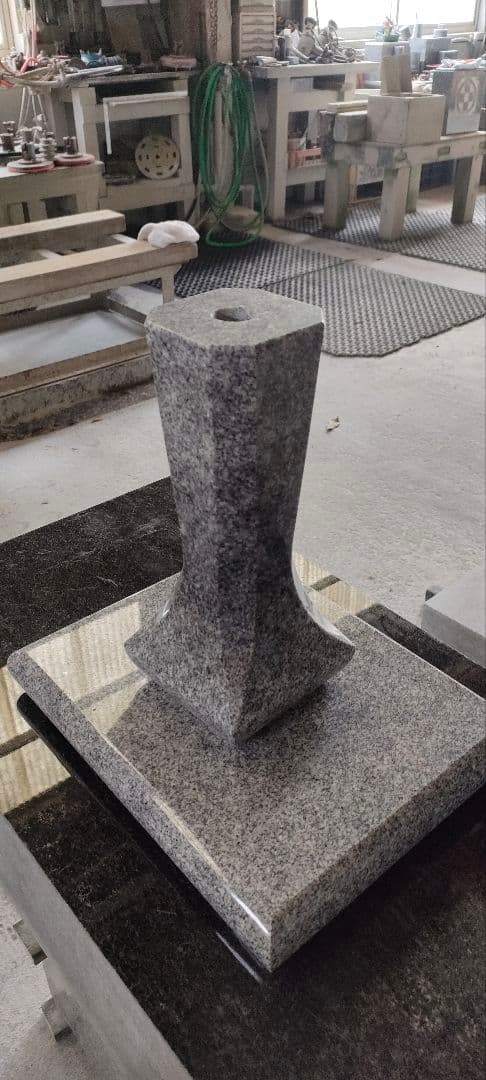 庵治石　一輪挿し③　香川県国内産　インテリア