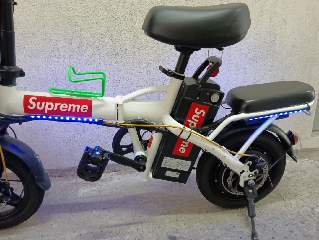 折りたたみ電動アシスト自転車 カスタム LEDリモコン付